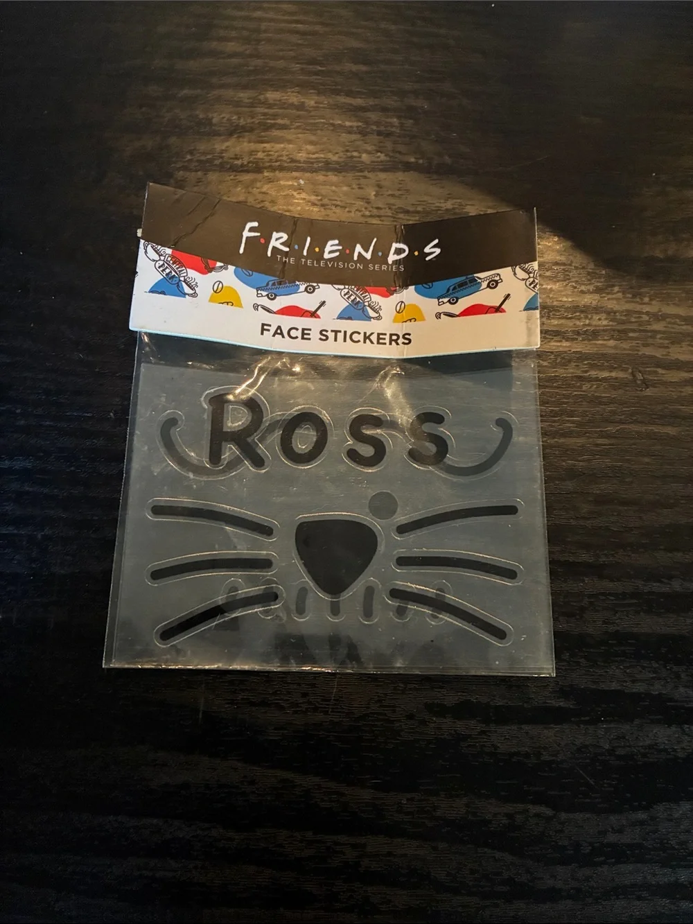 FRIENDS Rachel and Ross Face Stickers: Beard and Mustache & Ross with Whiskers